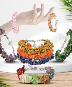 Natural Crystal Stone Adjustable Chip Beads Bracelet