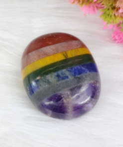 7 Chakra Palm Stone Big Size