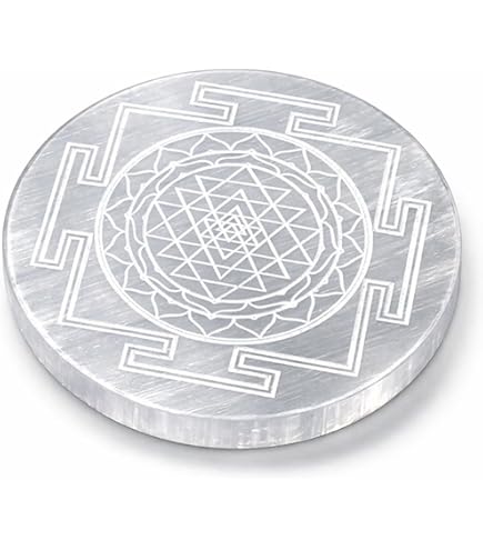 Selenite Shree Yantra Plate