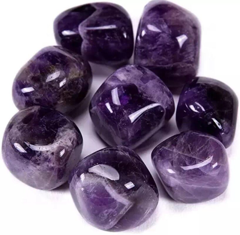 amethyst tumbles stone